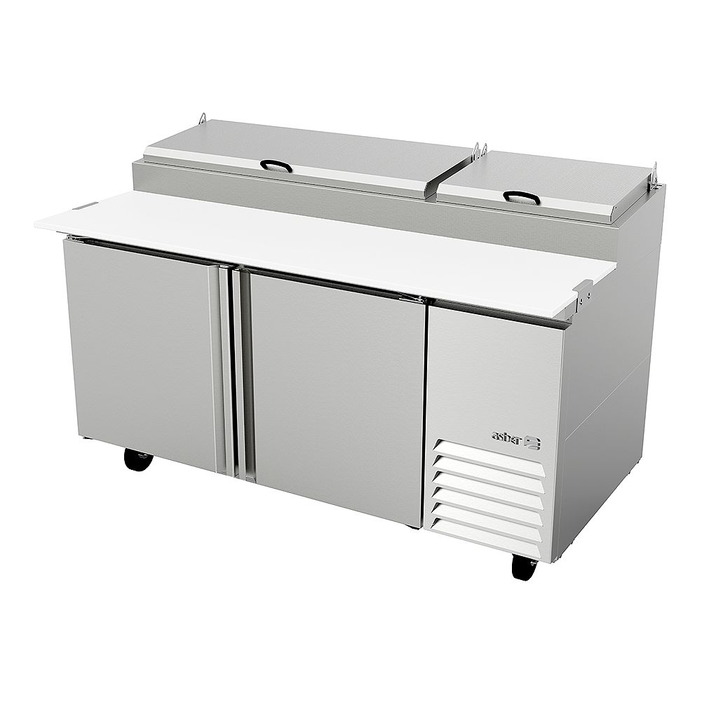 Darling Food Service 67" Wide Two Door 9 Pan Pizza Prep Table Wasserstrom