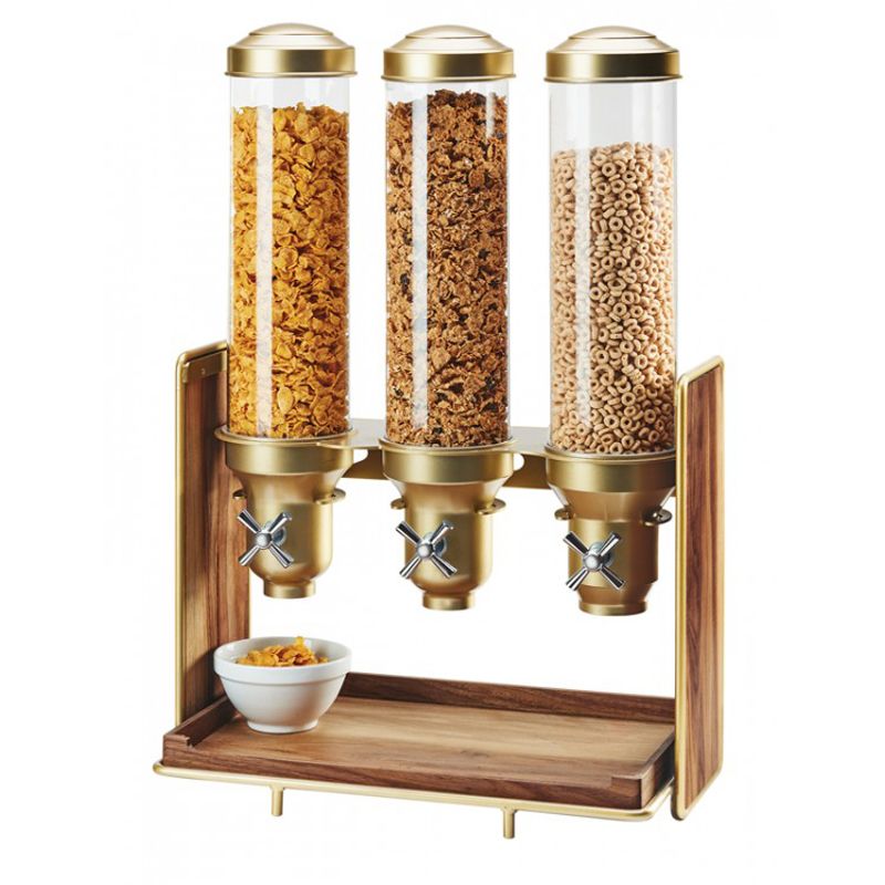 Cal-Mil 3720-46 Mid-Century Brass Cereal Dispenser