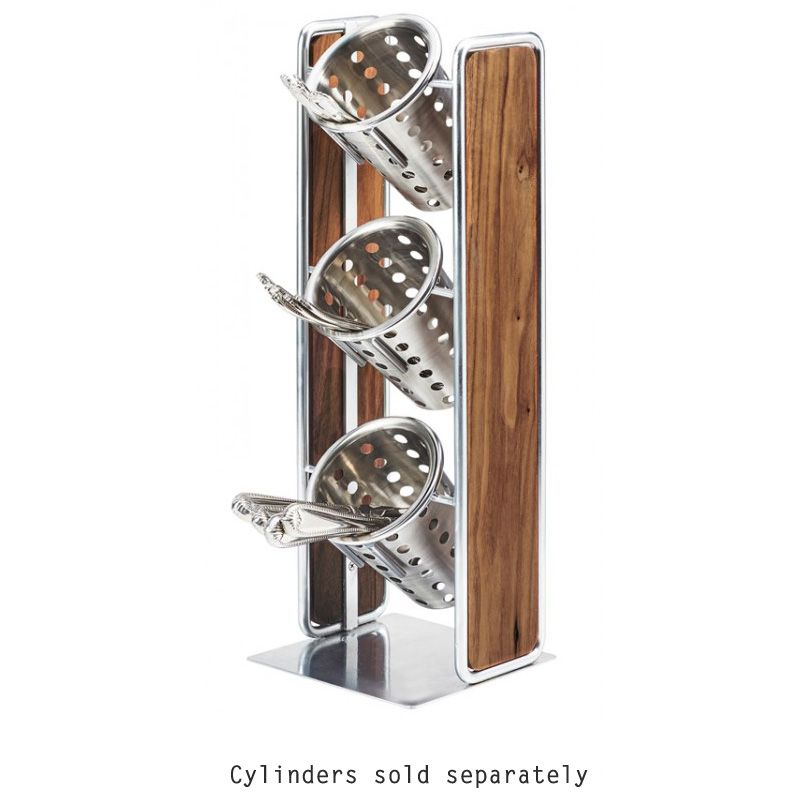 Cal-Mil 3715-49 Chrome 3-Section Silverware / Condiment Holder