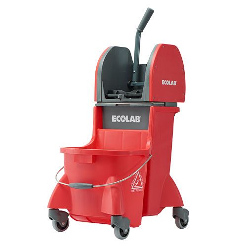 Ecolab 617020331 DuraLoc Red Dual Cavity Mop Bucket Wasserstrom