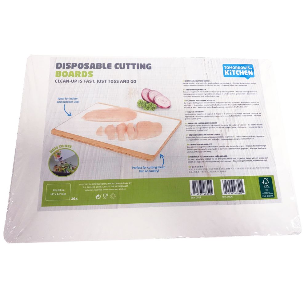 Tomorrows Kitchen 46840612 Disposable 10 x 14 Cutting Board 10 / PK