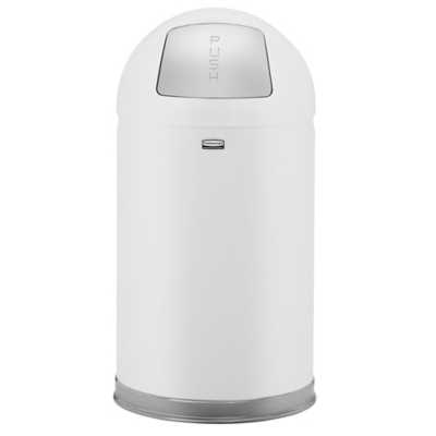 Rubbermaid FGR1530EGLWH White 12 Gallon Indoor Trash Can