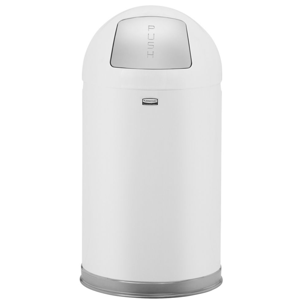 Rubbermaid FGR1530EGLWH White 12 Gallon Indoor Trash Can