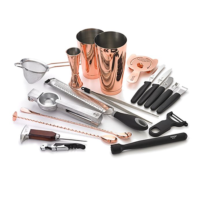 Mercer Culinary M37102CP Barfly® Copper Plated Deluxe Bar Set
