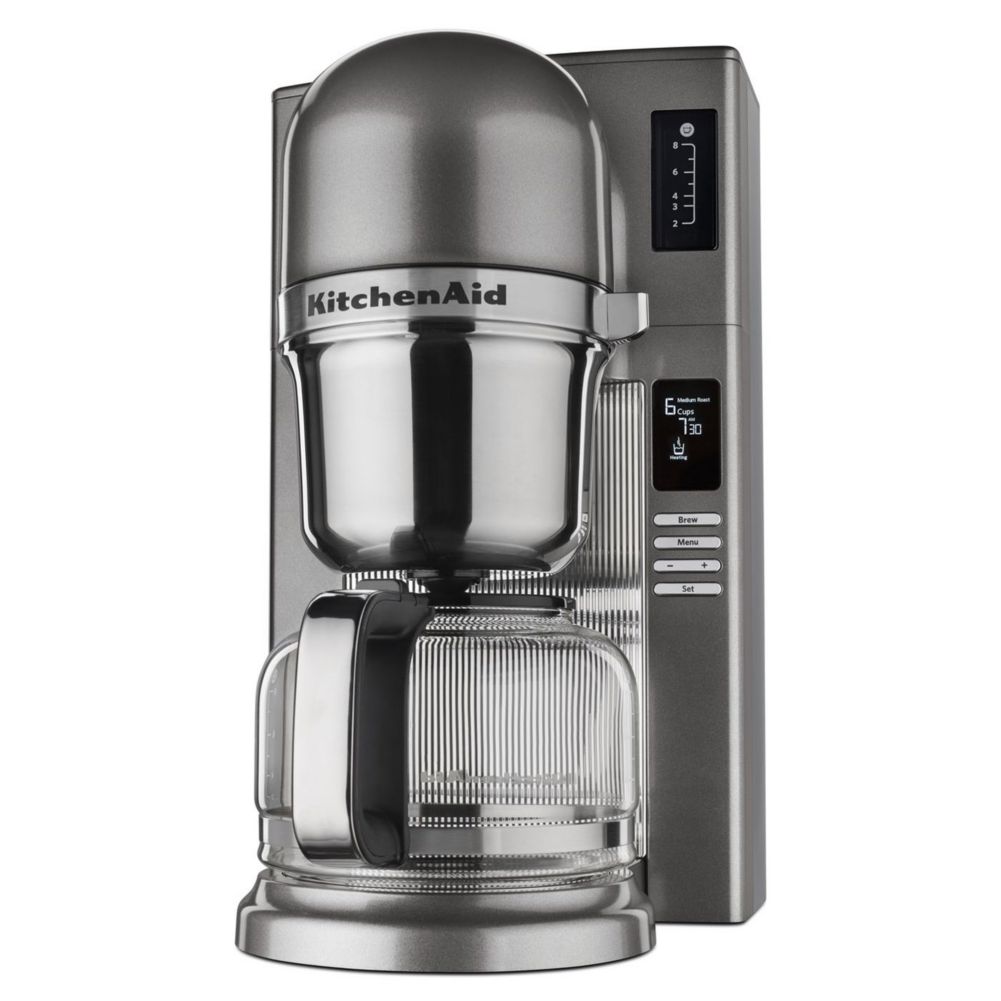 KitchenAid KCM0802MS Medallion Silver 8Cup Coffee Brewer Wasserstrom