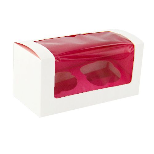 PackNWood 209BCKF2 Pink Cupcake Box with Insert - 100 / CS