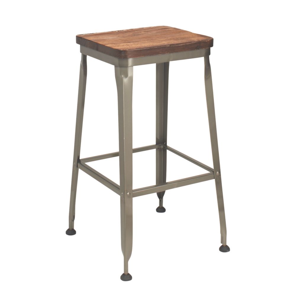 G & A 646 RA Hudson Bar Stool with Walnut Seat | Wasserstrom