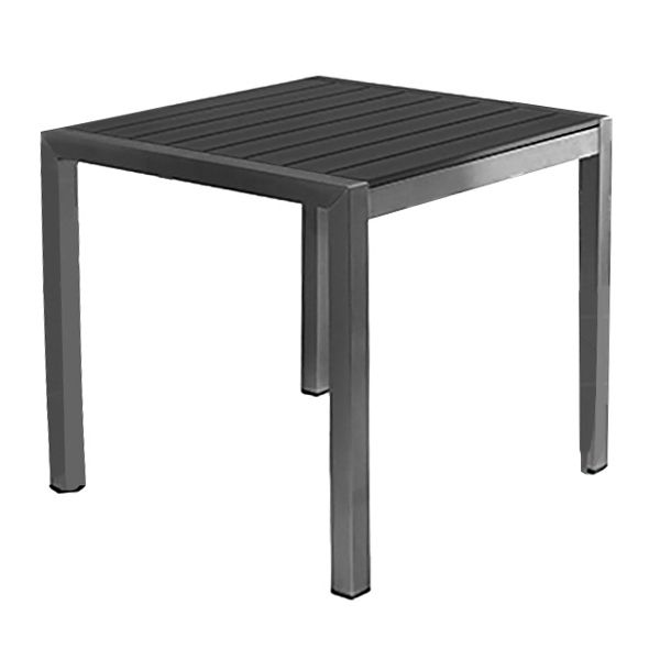 G & A STC-TABLE 31X31 B Black Synthetic Teak Indoor / Outdoor Table