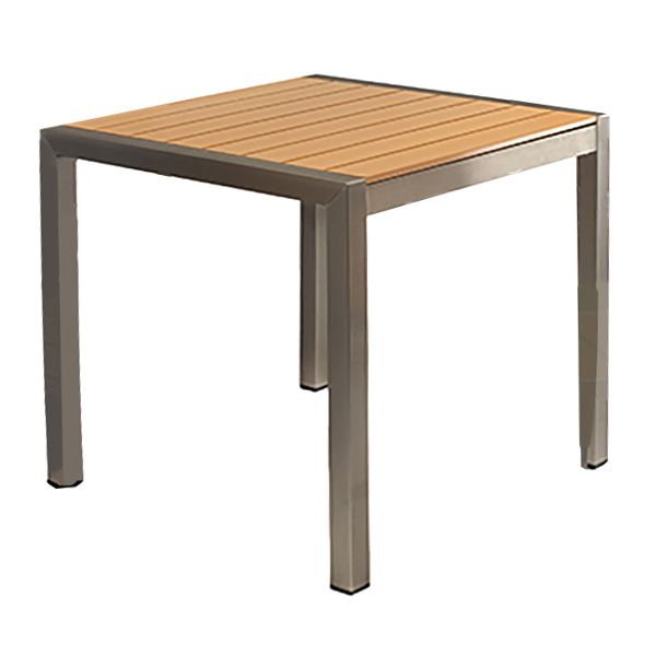 G & A STC 31" x 31" Tan Synthetic Teak Indoor / Outdoor Table