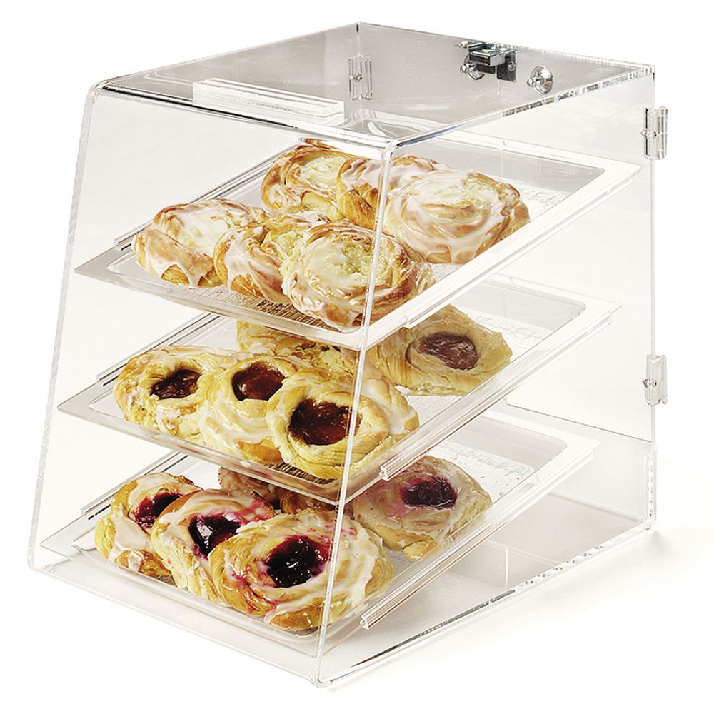 Carlisle SPD303KD07 Acrylic 3Tray Pastry Display Case Wasserstrom