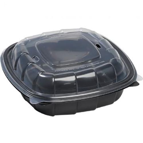 Sabert 1000454 6 x 6 In Clamshell Container with Black Base - 171 / CS ...