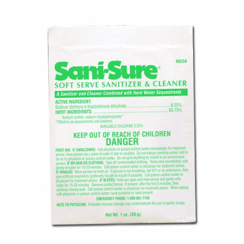 Diversey 90234 Sani-Sure Soft Serve Sanitizer And Cleaner - 100 / CS