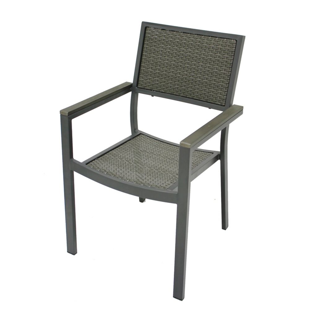 Plantation Prestige 8761100-0455 Durango Weave Gray Stack Dining Chair