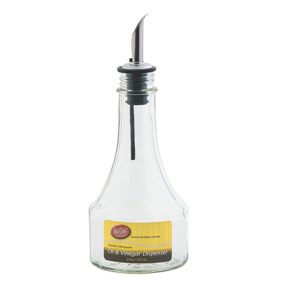 TableCraft H608416 8 Oz. Oil / Vinegar Bottle with S/S Pourer