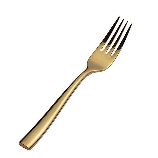 Bon Chef S3007G Manhattan 6.75" Gold Salad Fork - Dozen