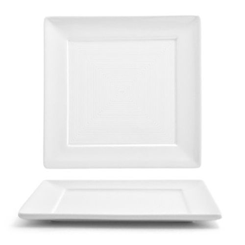FOH DAP071WHP23 Spiral 6" Square Plate - 12 / CS