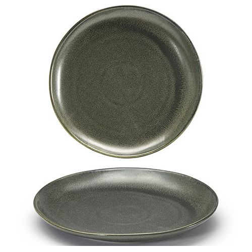 FOH DSP031DGP23 Kiln Sage 8" Round Plate 12 / CS Wasserstrom