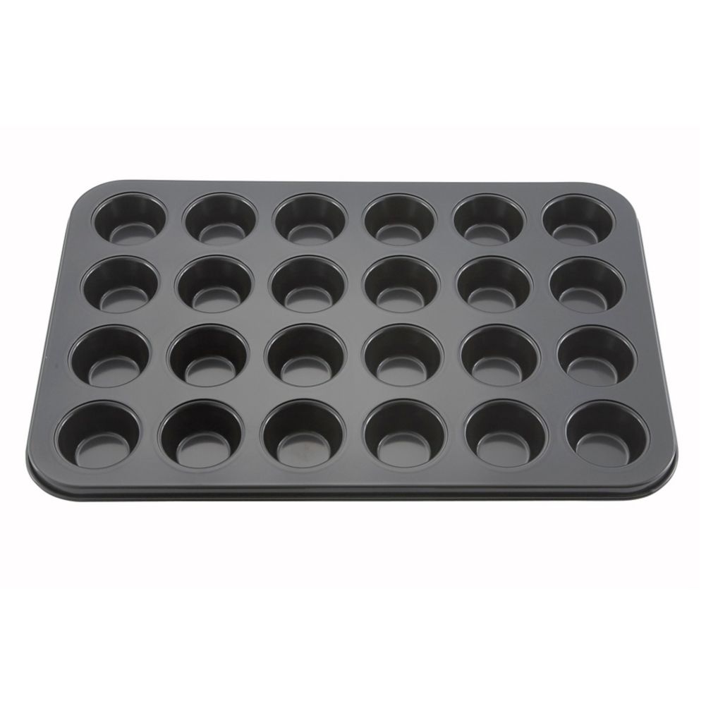 Winco AMF-24MNS Carbon (24) 1-1/2 Ounce Cups Mini Muffin Pan