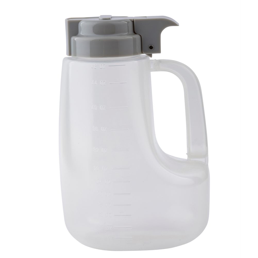 TableCraft PP48G Graduated 48 Ounce Dispenser with Gray Lid