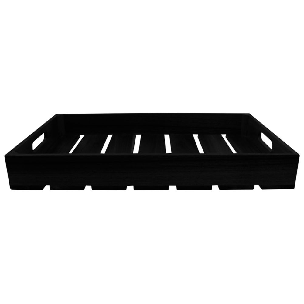 TableCraft CRATE114BK Black 20.75 x 12.75 x 4.25" Wood Display Crate