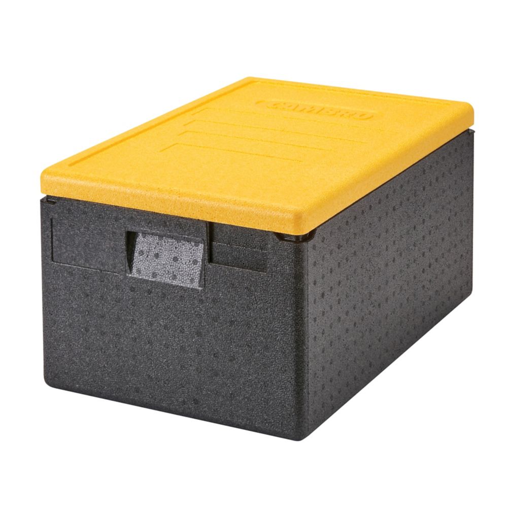 Cambro EPP180CLSW361 48.6 Quart Gobox Catering Box with Yellow Lid