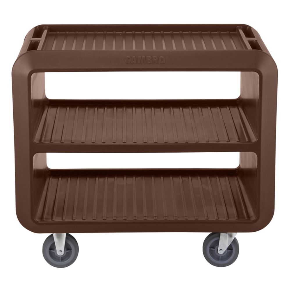 Cambro SC337131 Brown Pro Service Cart with 2 Swivel / 2 Fixed Casters