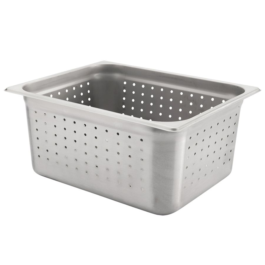 Browne Foodservice 5781216 Perforated S/S 1/2 Size x 6" Food Pan