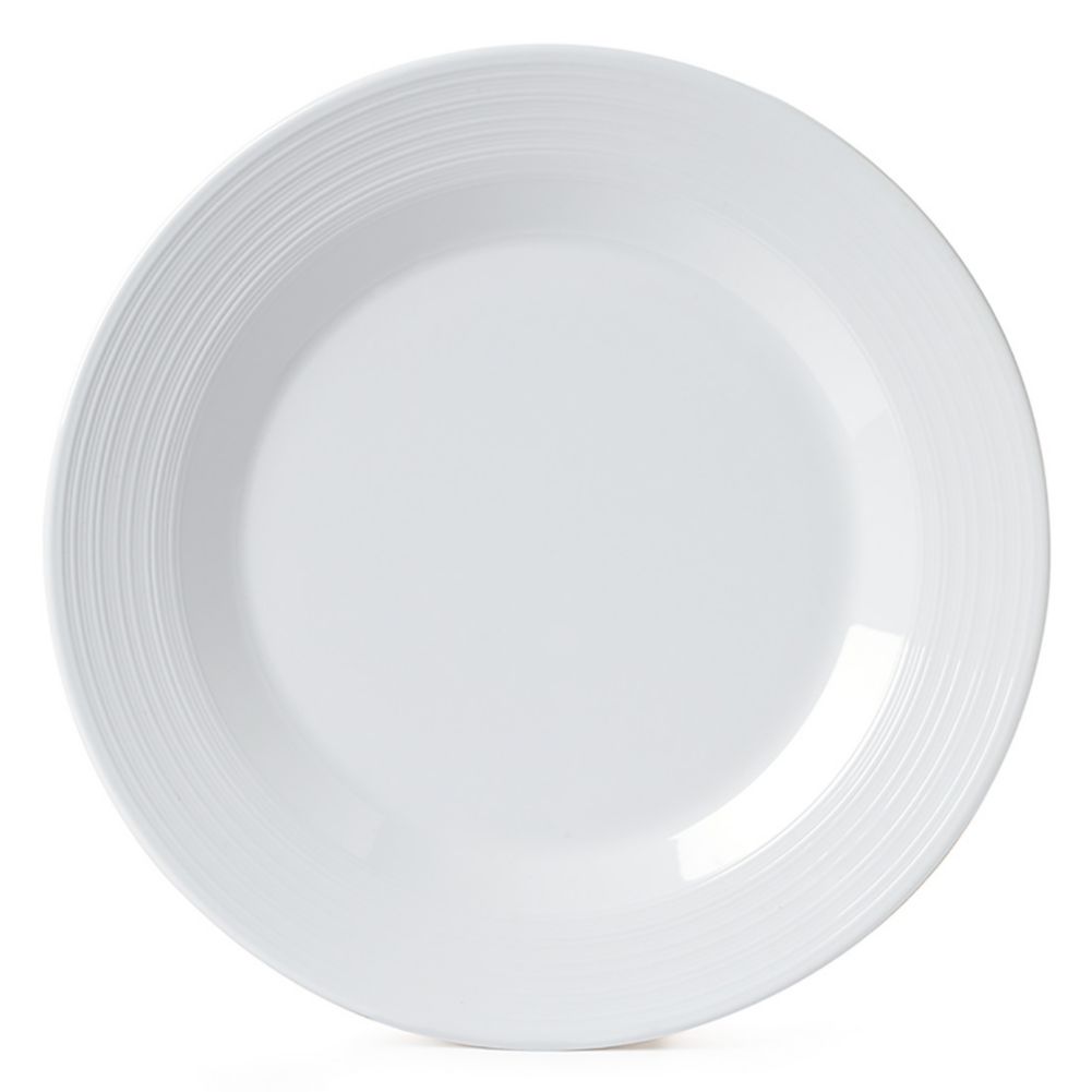 G.E.T. PT-9-MN-W Minski Melamine 9" Textured White Plate - 12 / CS