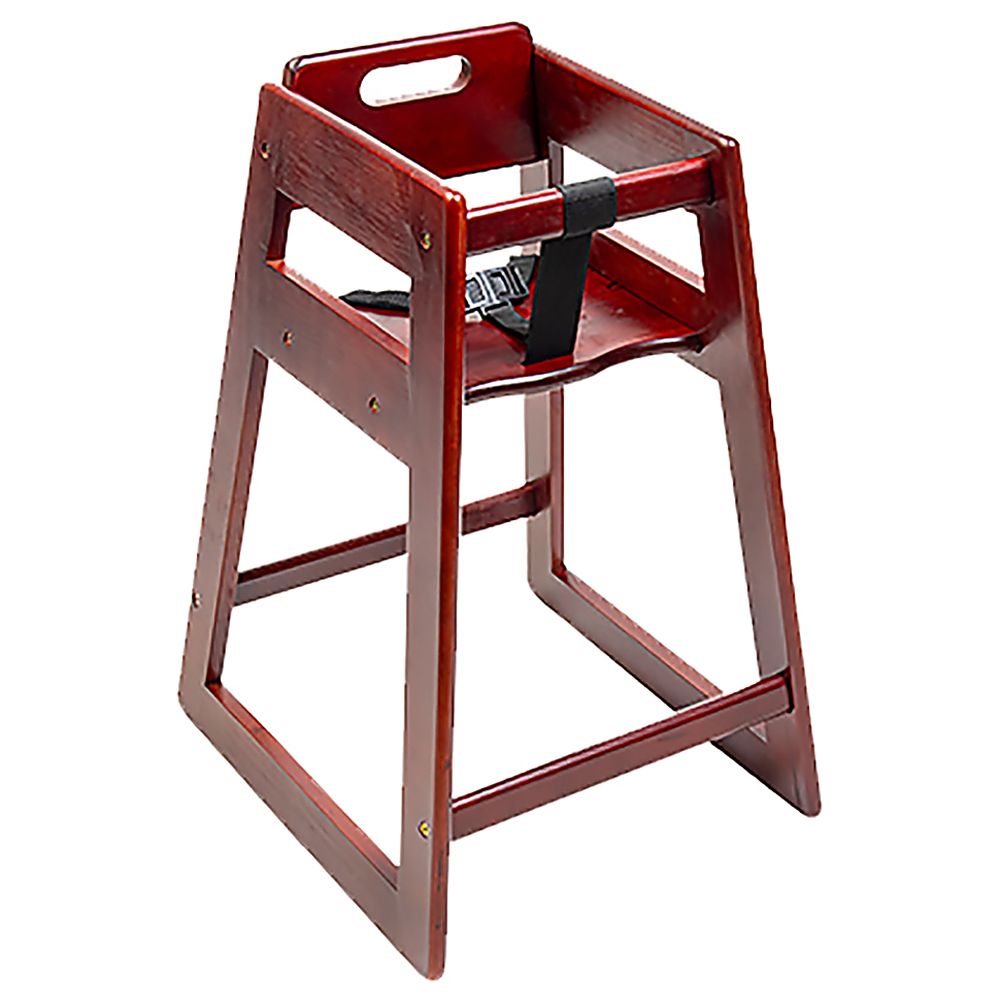 Central Specialties 900MH Assembled Mahogany High Chair | Wasserstrom