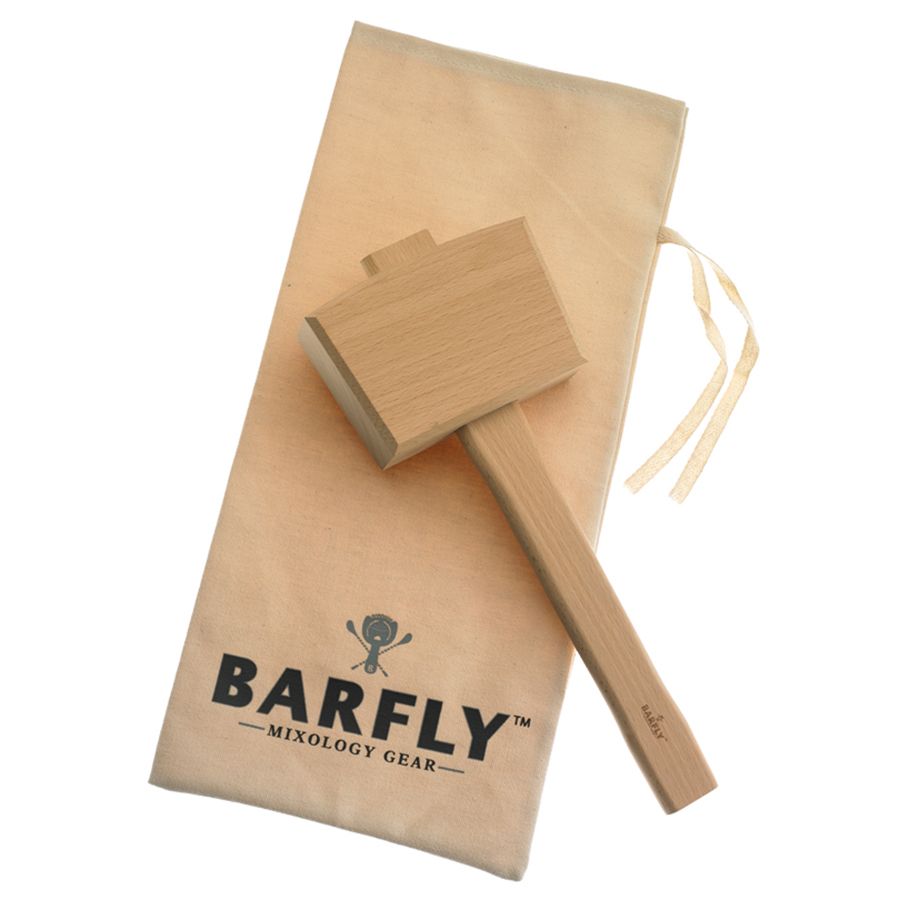 Mercer Culinary M37104 2Pc. Lewis Wood Ice Mallet & Bag Set Wasserstrom