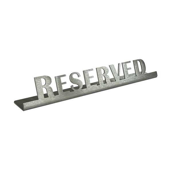 Service Ideas 1C-BF-RESERVED-SIGN "Reserved" Laser Cut Beverage Sign