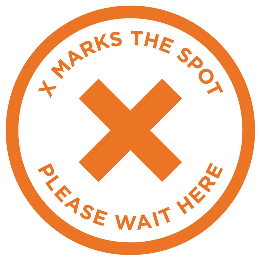 Visual Graphic Systems X Marks The Spot 12" Floor Graphic - 10 / PK