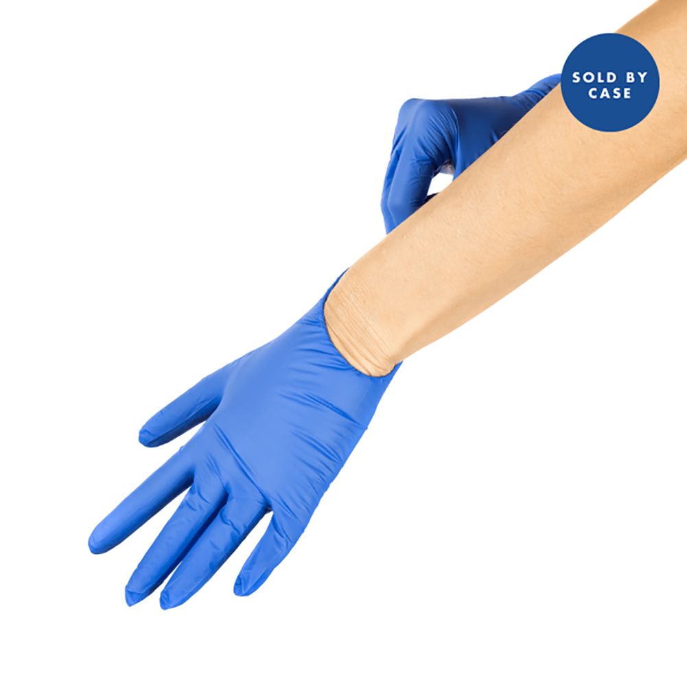 Darling Blue XL Powder Free 3.0 mil Nitrile Compound Vinyl Gloves