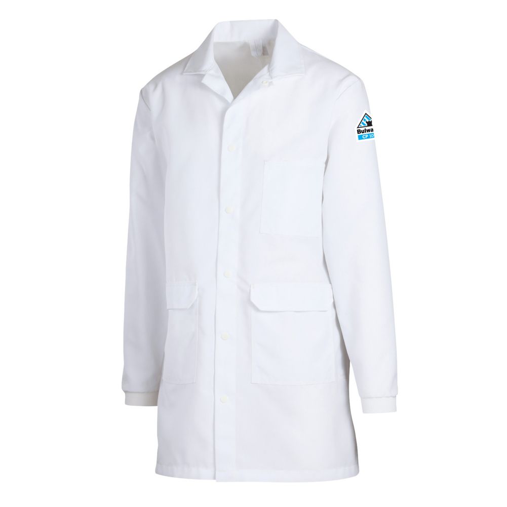 VF Imagewear 352CWHSM0R White Small Mens Snap Lightweight Lab Coat Omega