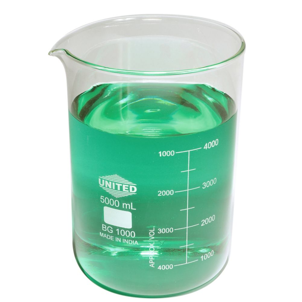 United Scientific Bg1000 5 5ml Borosilicate Glass Beaker 12 Pk Omega 3248