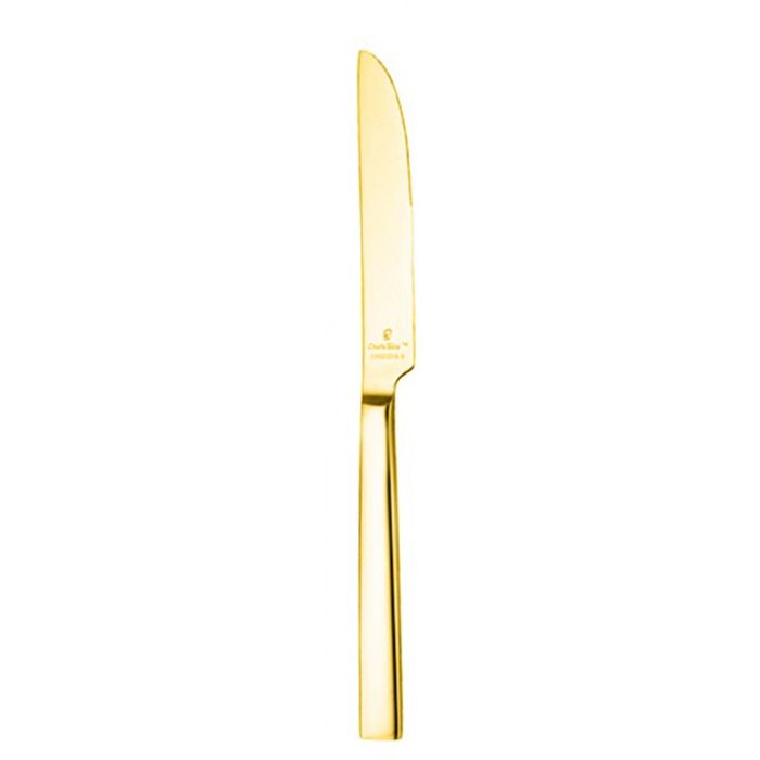 Oneida B408KDTF Chef's Table Gold Dinner Knife - Dozen