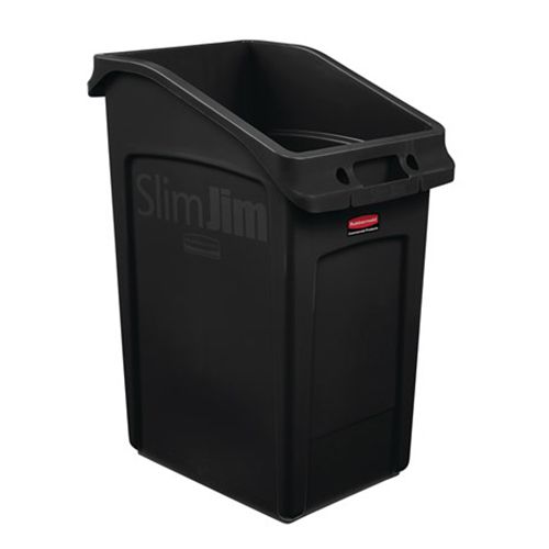 Rubbermaid 2026722 Slim Jim Black Undercounter 23 Gal. Waste Container