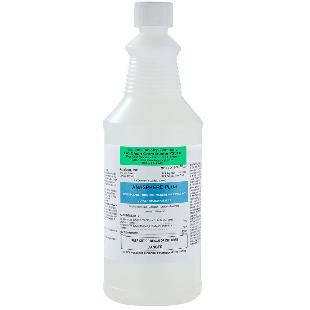 Eastern Tabletop 3510 Germbuster 1 Quart Go Clean Disinfectant