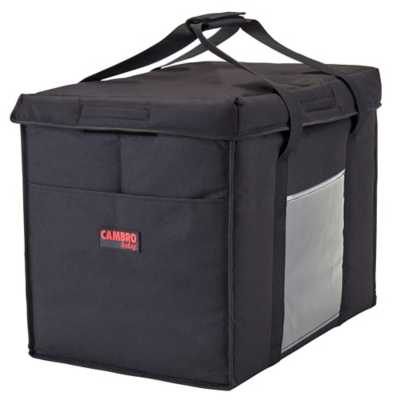 Cambro GBD211417110 Insulated Black GoBag 21 x 14 x 17 Delivery Bag