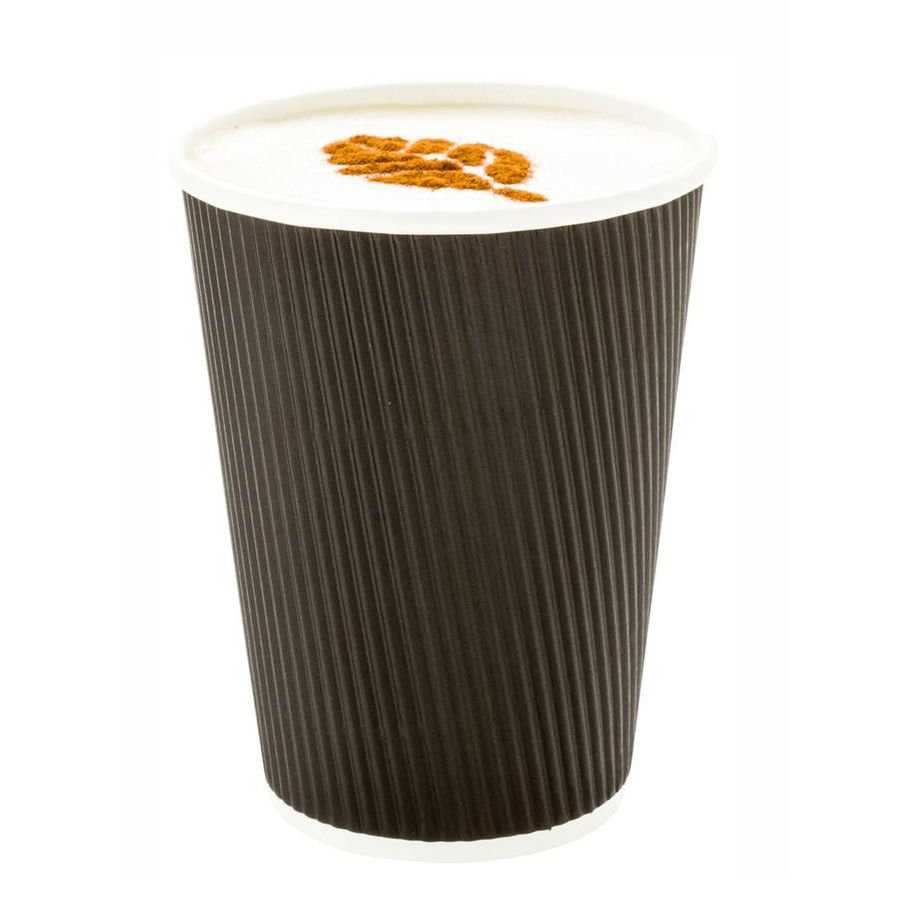Restaurantware RWA0279B Black Paper 12 Ounce Coffee Cup - 500 / CS ...