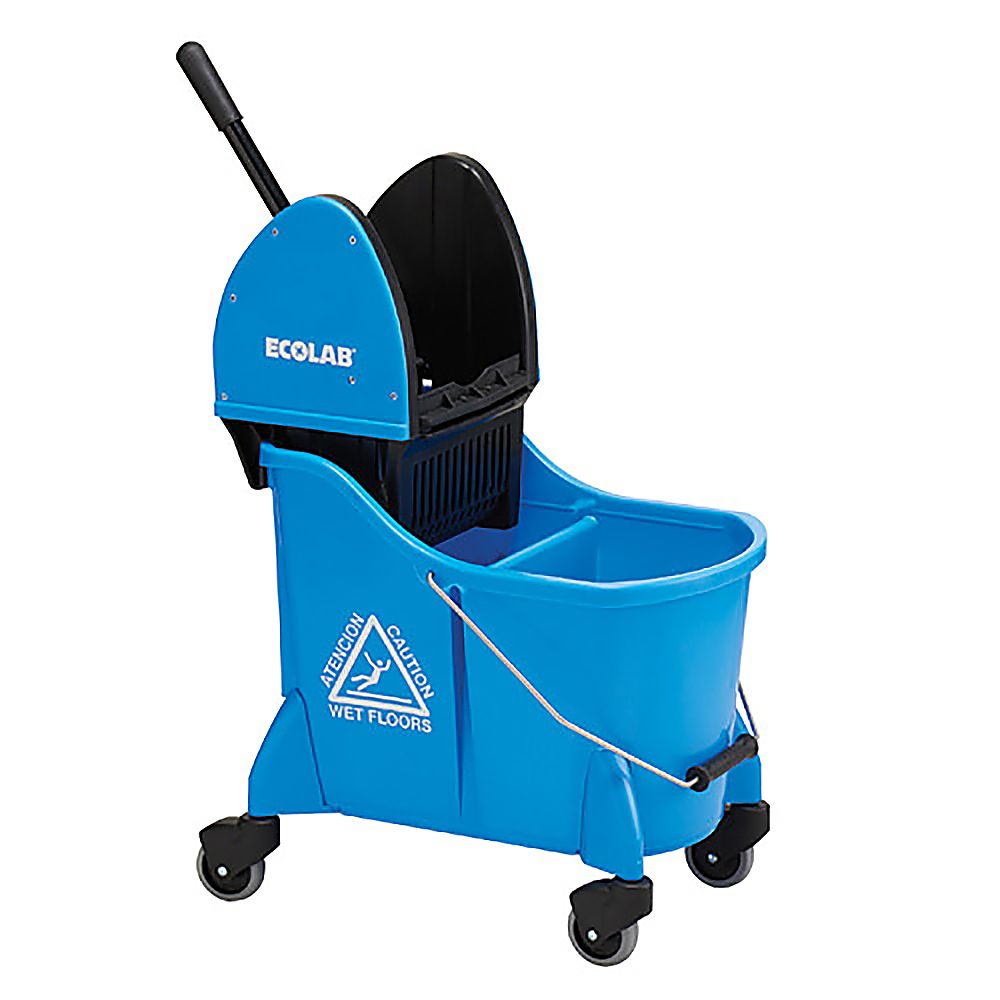 Ecolab 92224080 Blue Dual Cavity Mop Bucket Wasserstrom