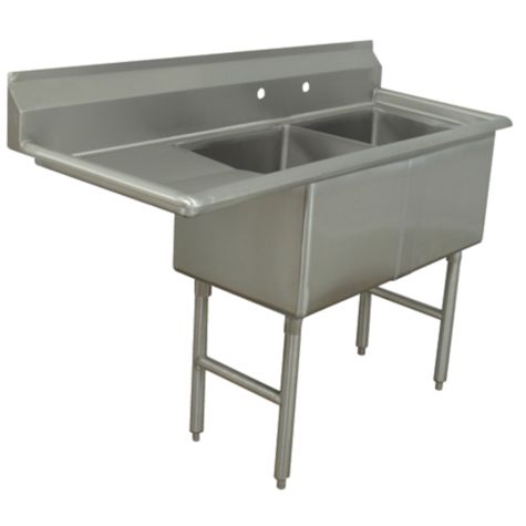 Advance Tabco FC-2-1824-24L-X 2-Comp Sink with 24