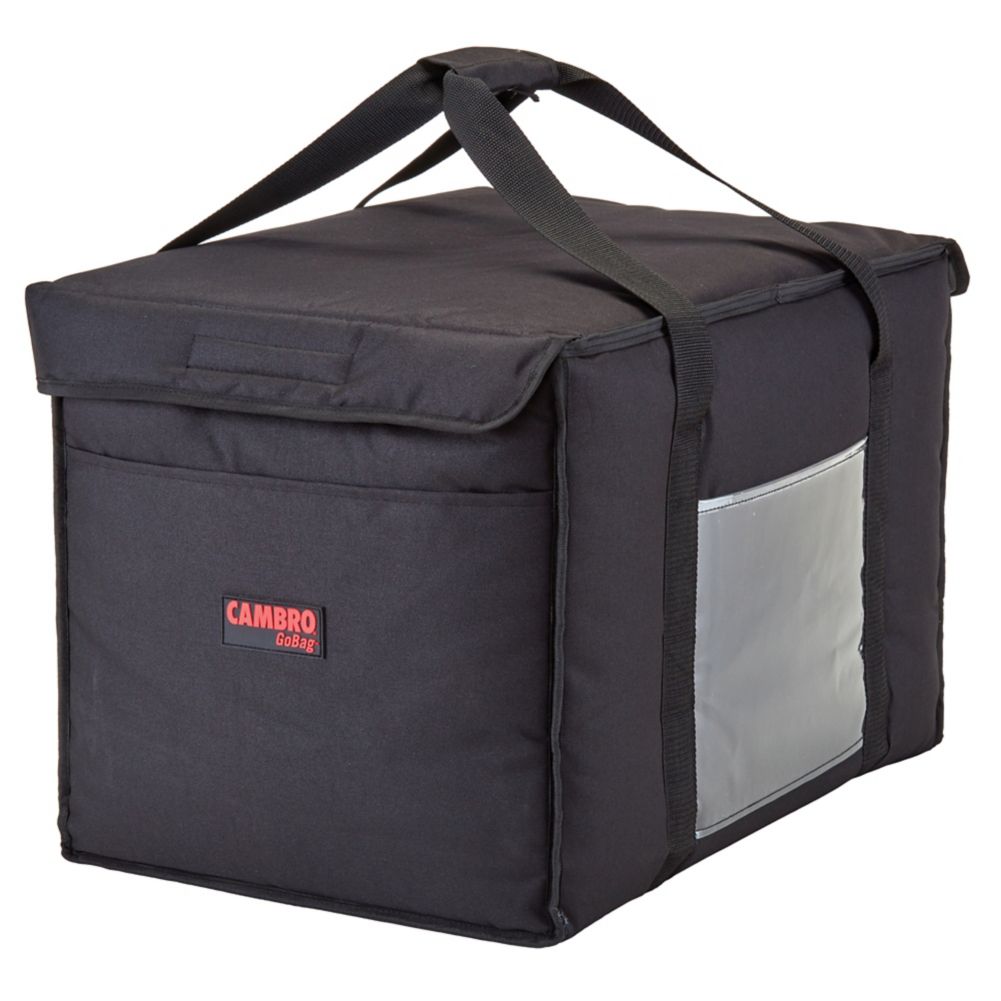 Cambro GBD211414110 Black 21 x 14 x 14" Delivery Bag w/ Drink Divider