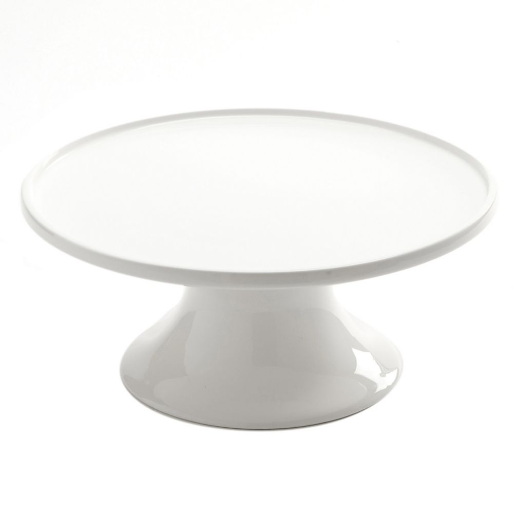 American Metalcraft PSP12 White Porcelain 12 x 5.25"H Cake Stand