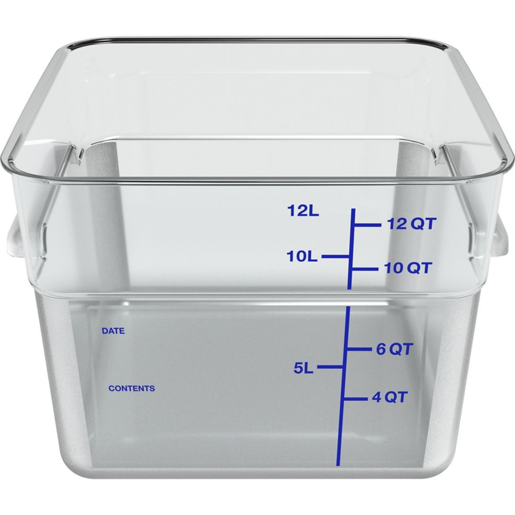 Carlisle 1195407 Squares Clear 12 Quart Food Storage Container