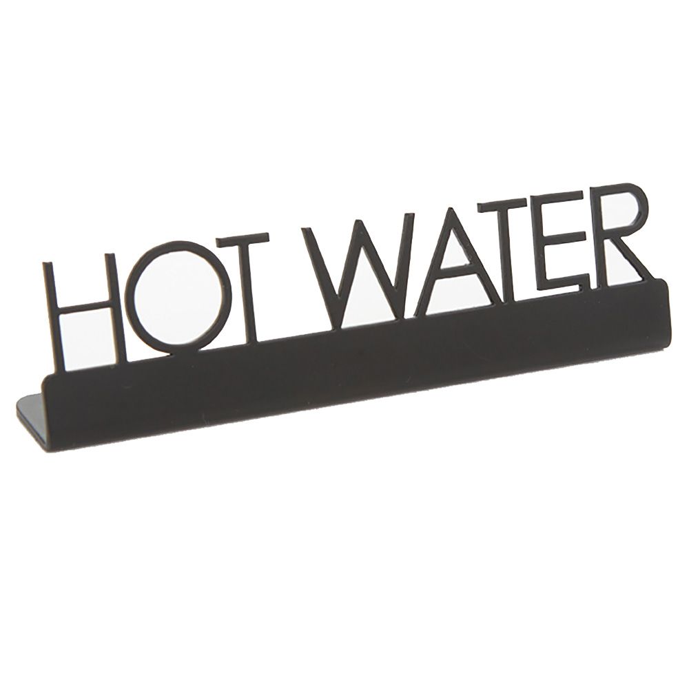 American Metalcraft SBHW5 Black S/S 5" x .75" Hot Water Sign