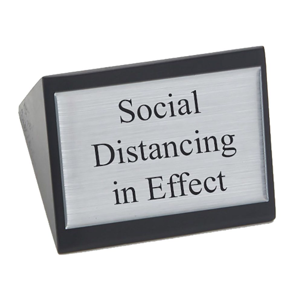 American Metalcraft SIGNSD "Social Distancing In Effect"