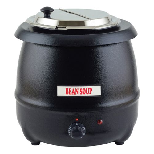 Winco ESW-66 120V/60/1-Ph Black 10.5 Quart Soup Warmer Set