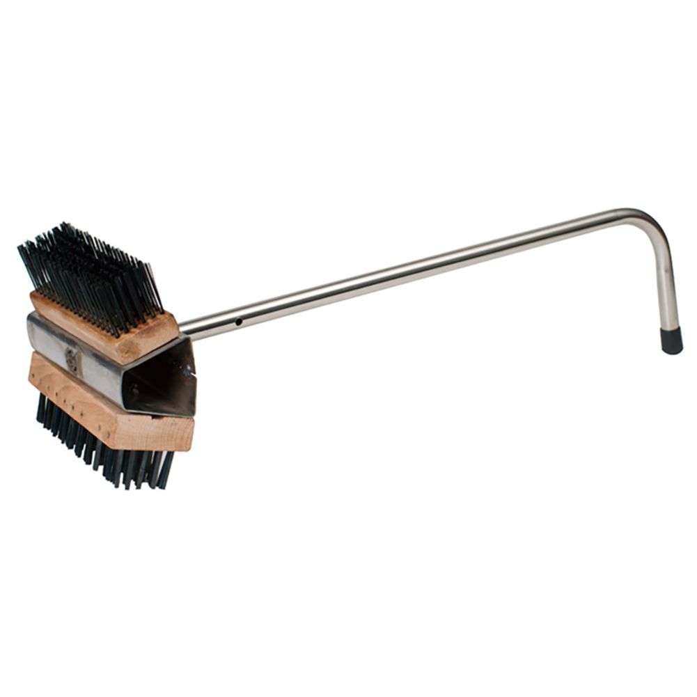 Winco BR-21 28" Dual Head Grill Brush with S/S Handle