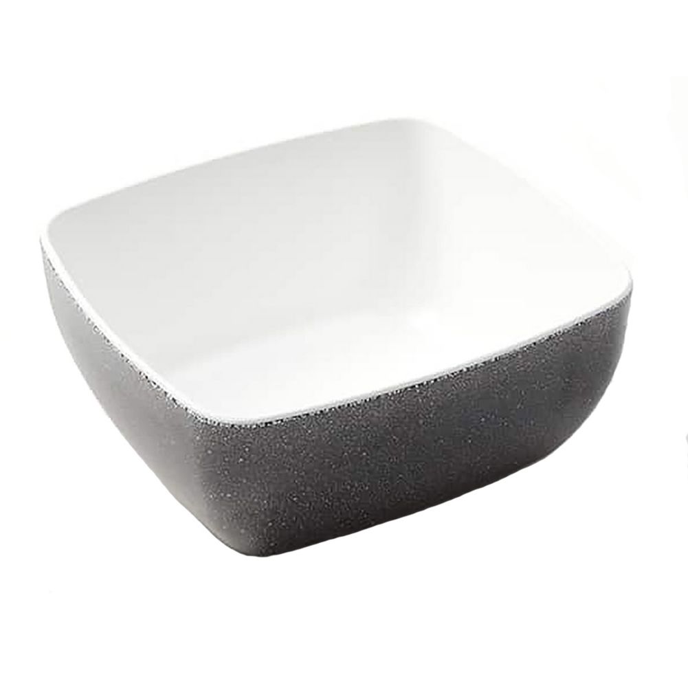 American Metalcraft GGB76 White/Black Speckled 46 Ounce Rectangle Bowl